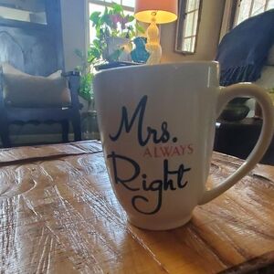 Mrs. Always Right Ceramic Coffee Mug - White